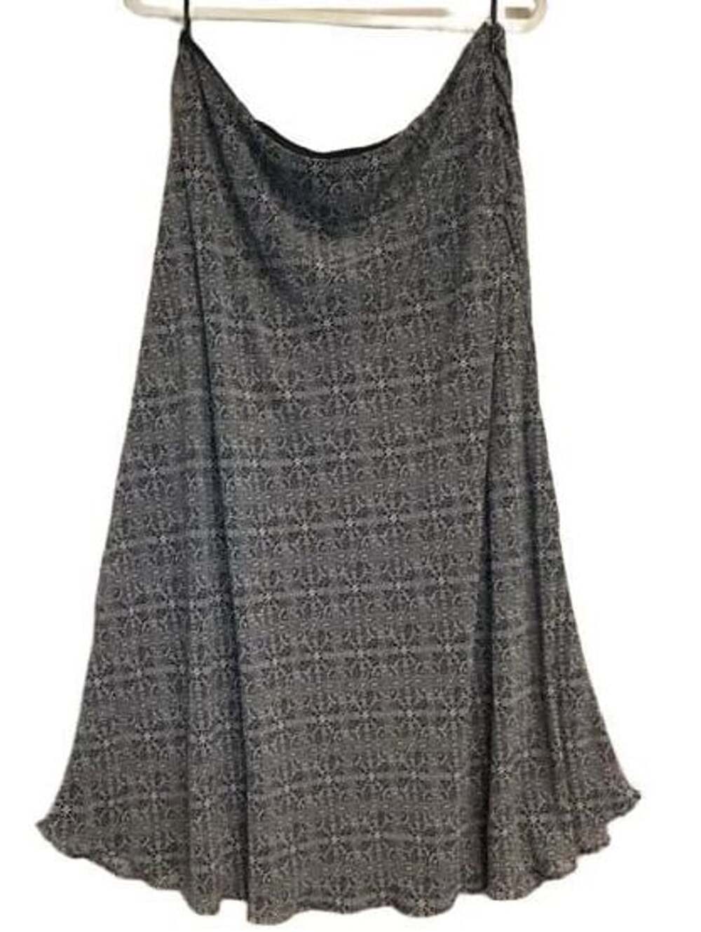 Whimsigoth East 5th Skirt Size 18 Black White Boho Geo Print Midi